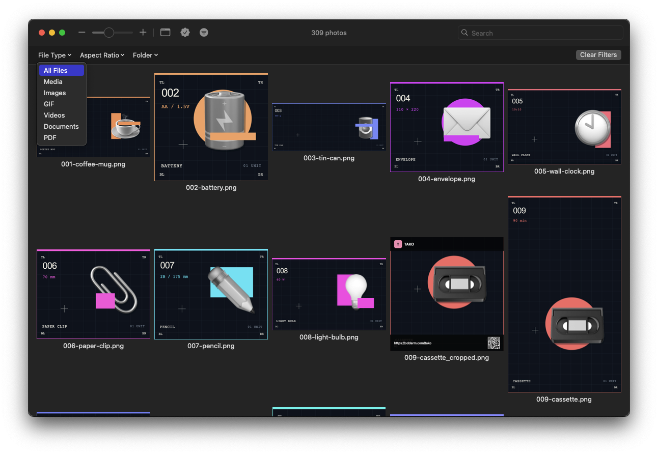 TAKO File Type Filter screenshot